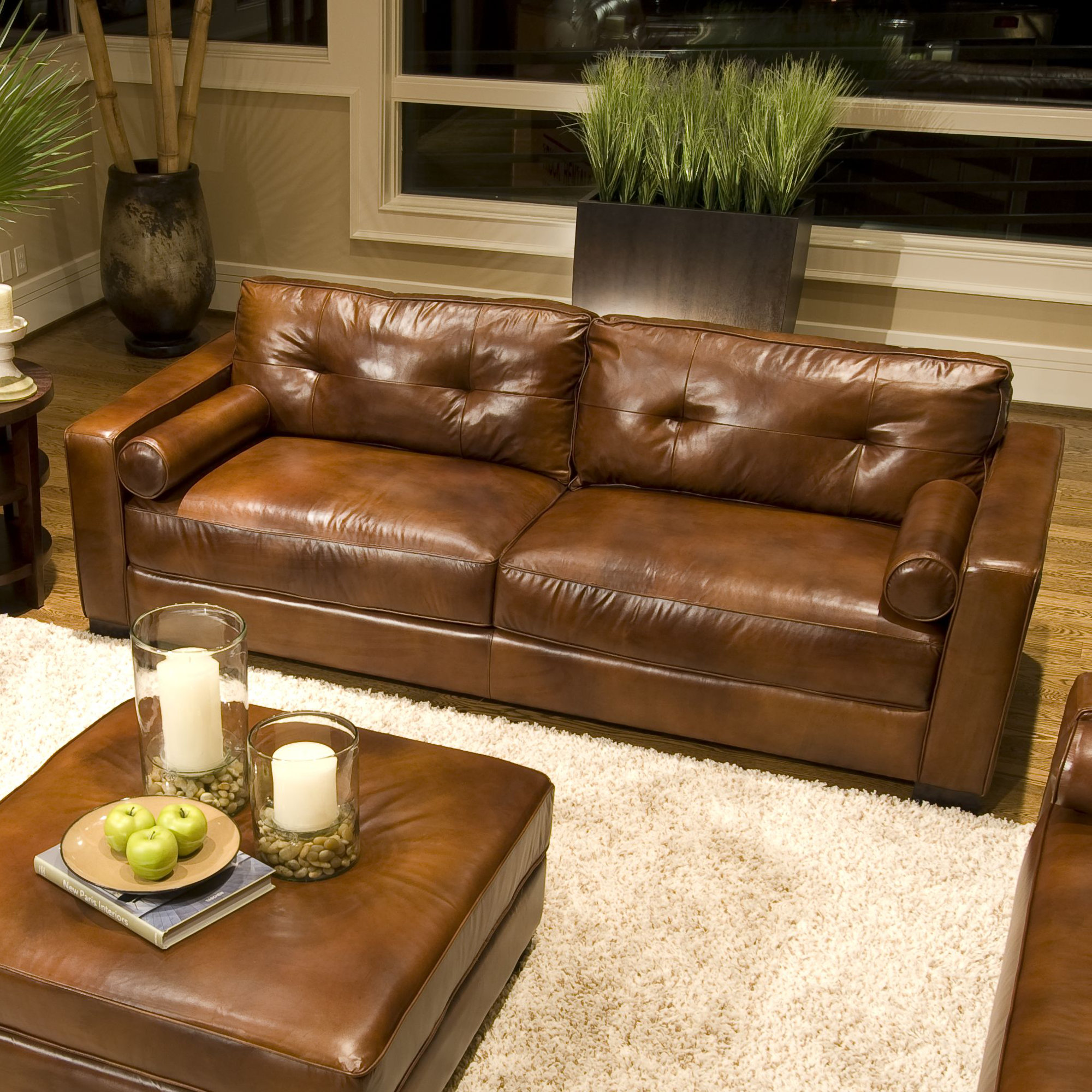 Elements Fine Home Furnishings Soho Leather Sofa & Reviews Wayfair